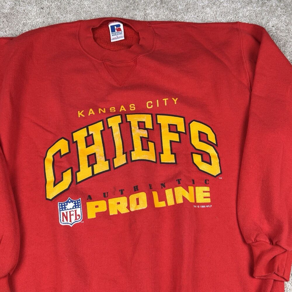 Russell Kansas City Chiefs Vintage Sweatshirt Athletic Pro Line VTG 90s 1995 LG